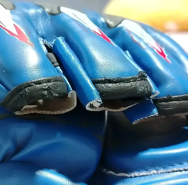 Guantes de MMA azules con diseño de llamas - 2