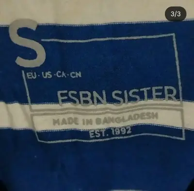 Polera a rayas azul y blanco talla S - miniatura 3