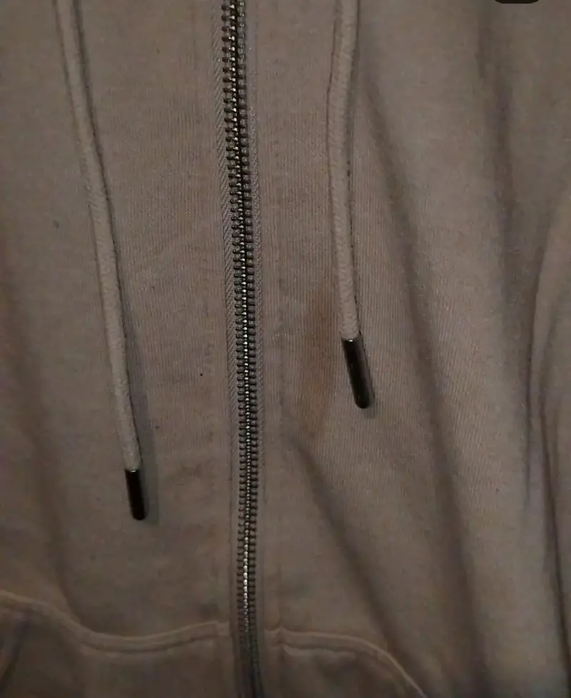 Polerón beige con capucha y cierre H&M talla L - 2