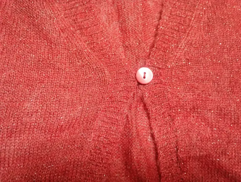 Cárdigan corto naranjo brillante para mujer - 3
