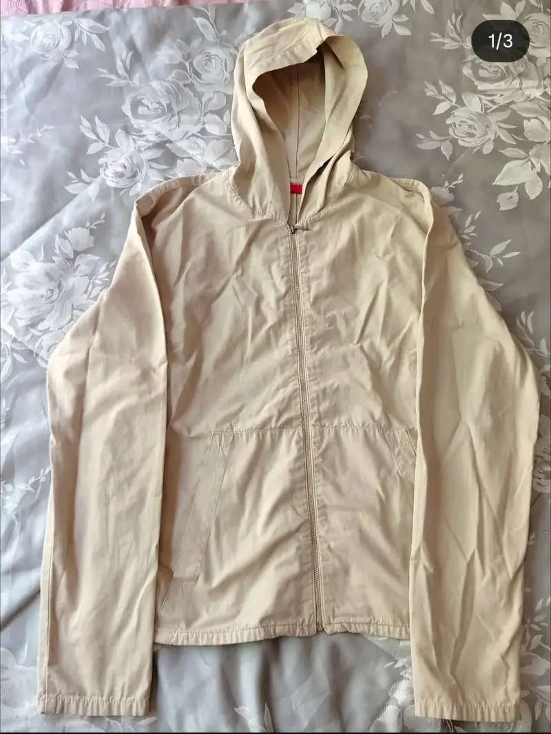 Chaqueta beige con capucha Tex - 1