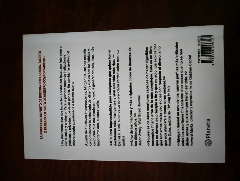 Libro La Psicología del Dinero de Morgan Housel - 2