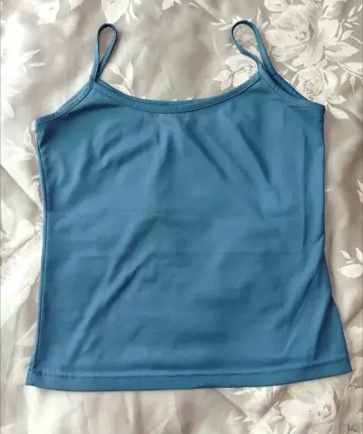 Polera sin mangas azul para mujer Tunnel - miniatura 1