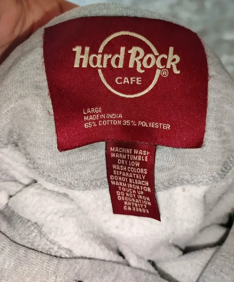 Polerón Hard Rock  gris con capucha - 3