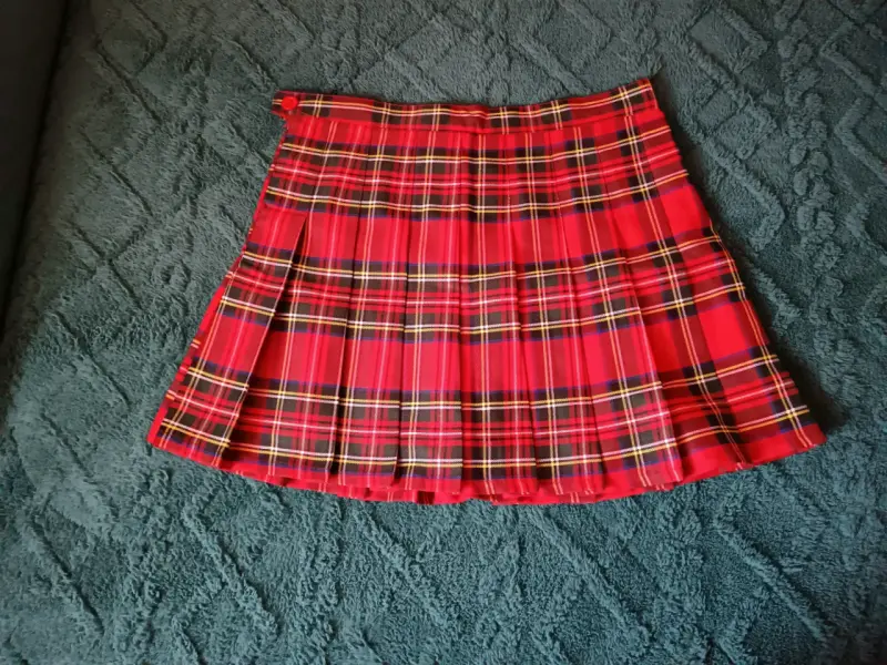 Falda escocesa roja Anaobai talla XL - 2