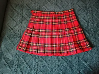Falda escocesa roja Anaobai talla XL - miniatura 2