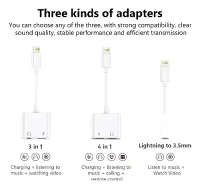 Adaptador Lightning a Jack 3.5mm y Carga - miniatura 2