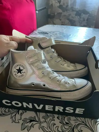 Zapatillas Converse All Star plateadas para niños - miniatura 1
