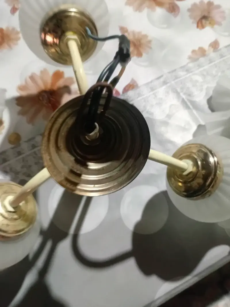 Lámparas de techo vintage con tulipas de vidrio - 3
