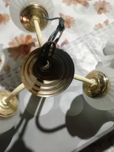 Lámparas de techo vintage con tulipas de vidrio - miniatura 3
