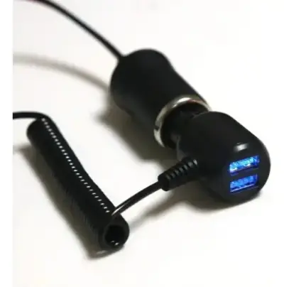 Cargador USB para auto con doble puerto y pantalla LED - miniatura 3