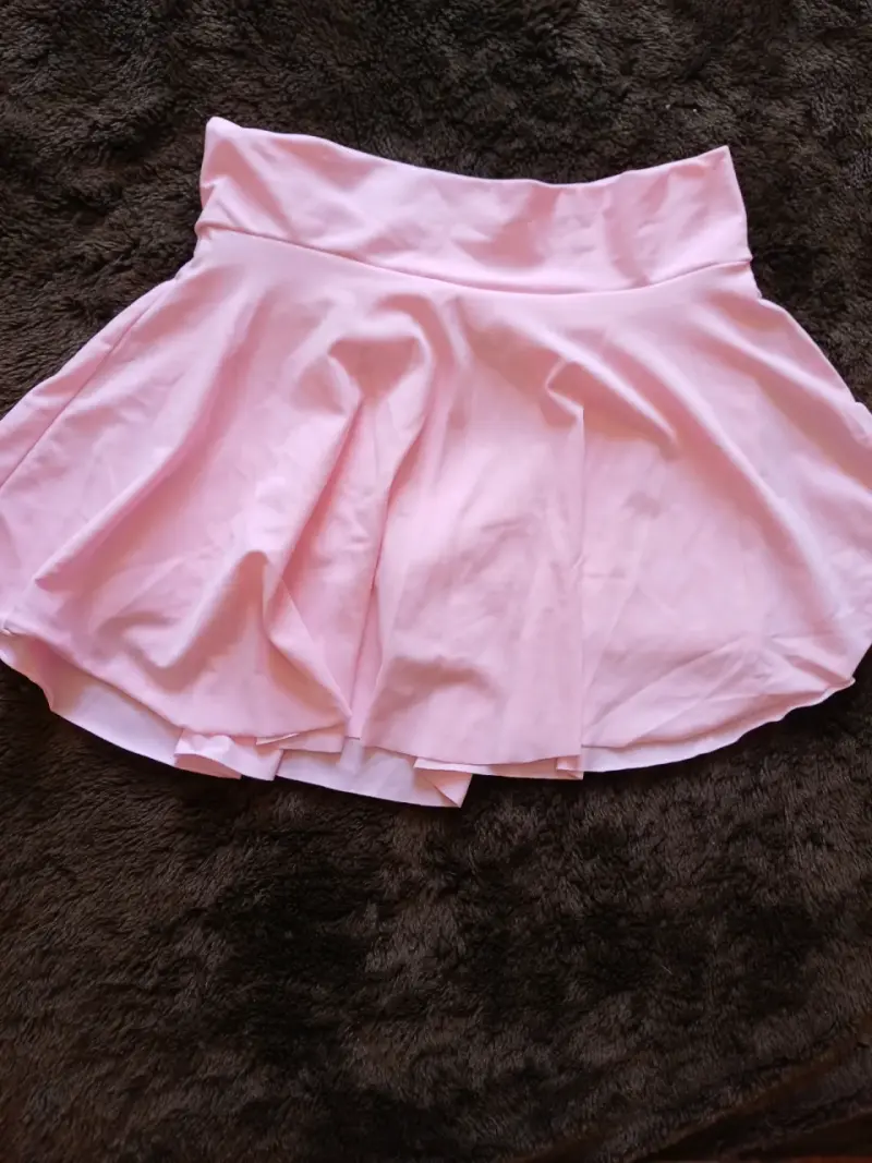 Falda corta rosa para mujer - 2