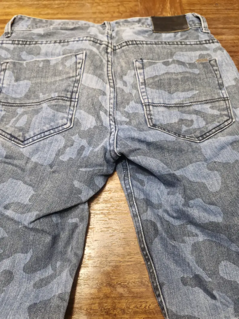 Bermudas de mezclilla camufladas para hombre - 3