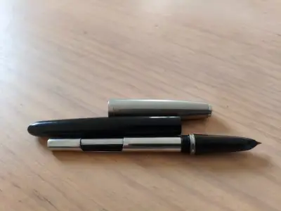 Parker 51, años 50, made in england, plumin de oro - miniatura 4