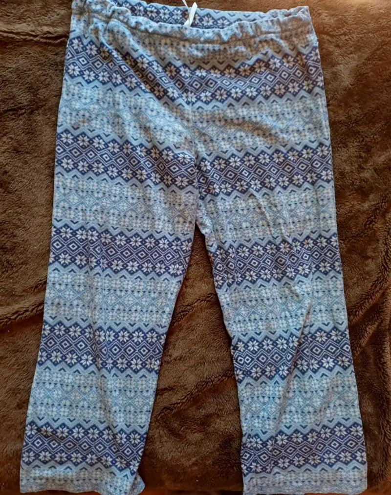 Pantalones de pijama con diseño invernal azul