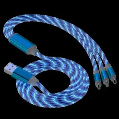 Cable USB de carga múltiple con luz LED - miniatura 2