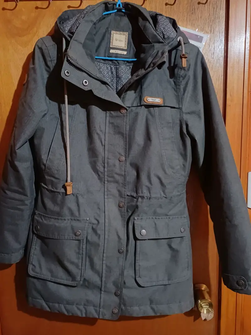 Parka Mujer Gris Marca Lippi Talla S - 2