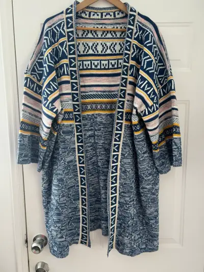 Cárdigan Étnico Multicolor para Mujer - miniatura 1