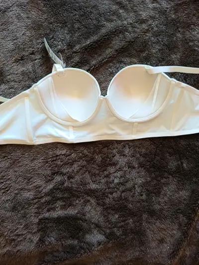 Sostén strapless blanco con soporte - miniatura 2