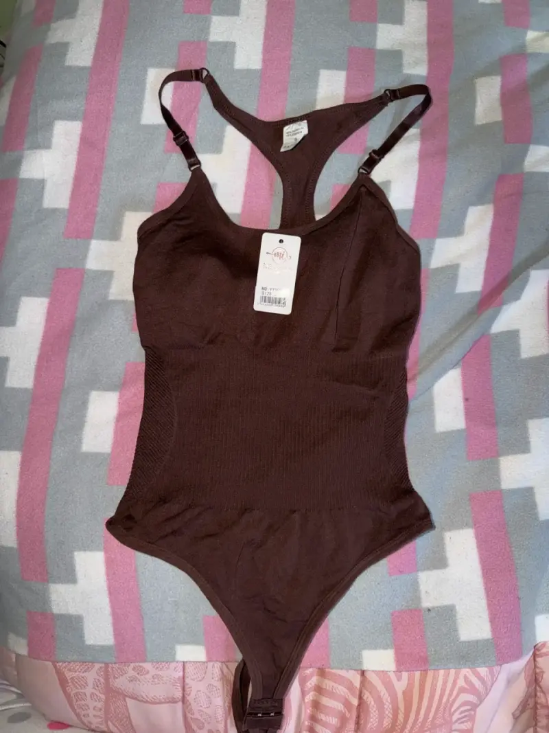 Body de tirantes marrón Mi Única - 1