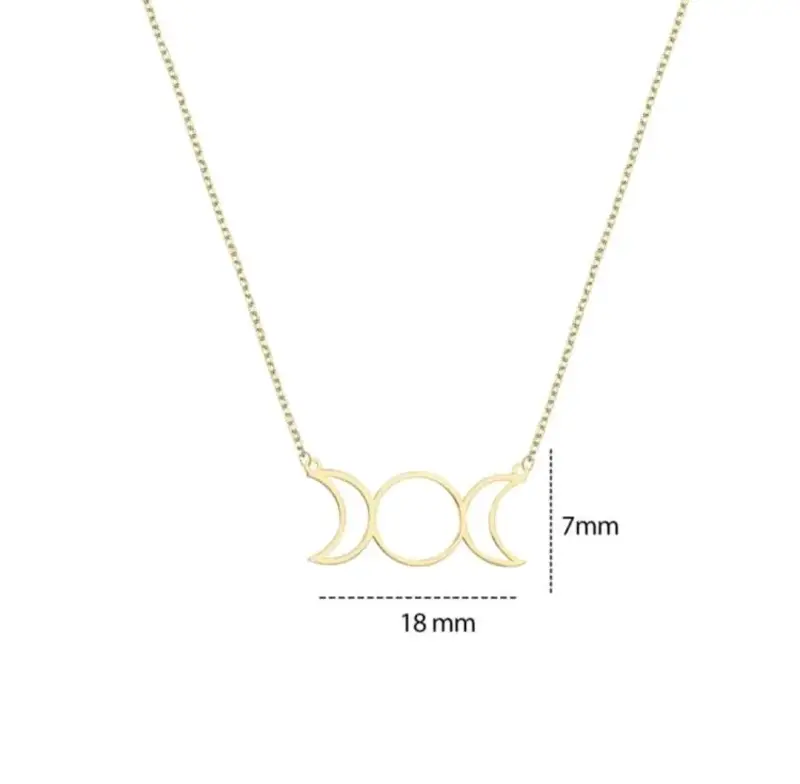 Collar símbolo triple luna - 3