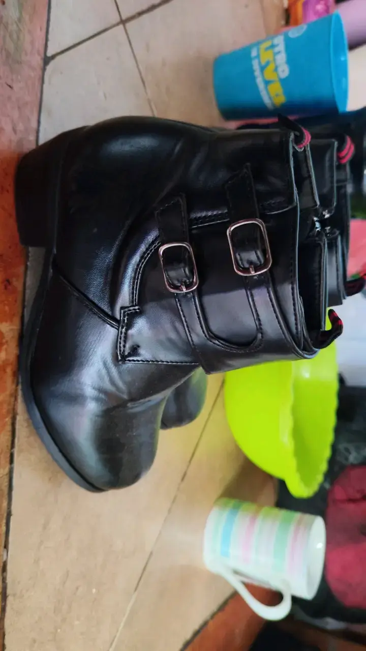 Botines negros de cuero para niños talla 32 - 1