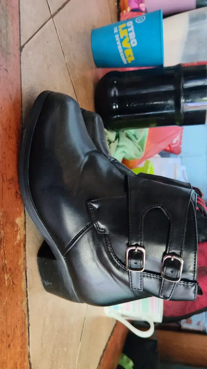Botines negros de cuero para niños talla 32 - 3