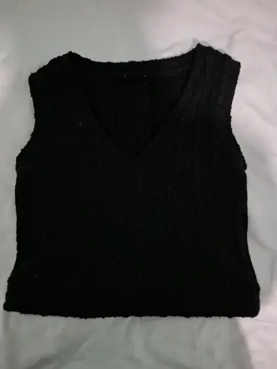 Chaleco sin mangas negro  para mujer - miniatura 1