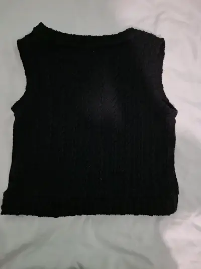 Chaleco sin mangas negro  para mujer - miniatura 3