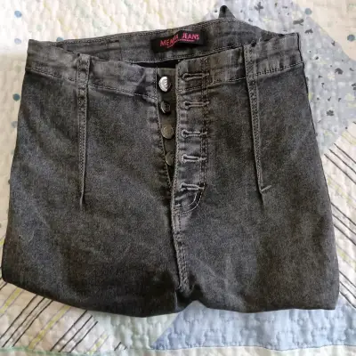 Jeans grises para mujer Menia Jeans - miniatura 1