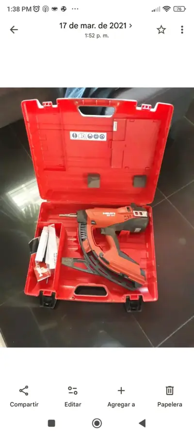 Clavadora a gas Hilti GX 3 en exelente estado - miniatura 2