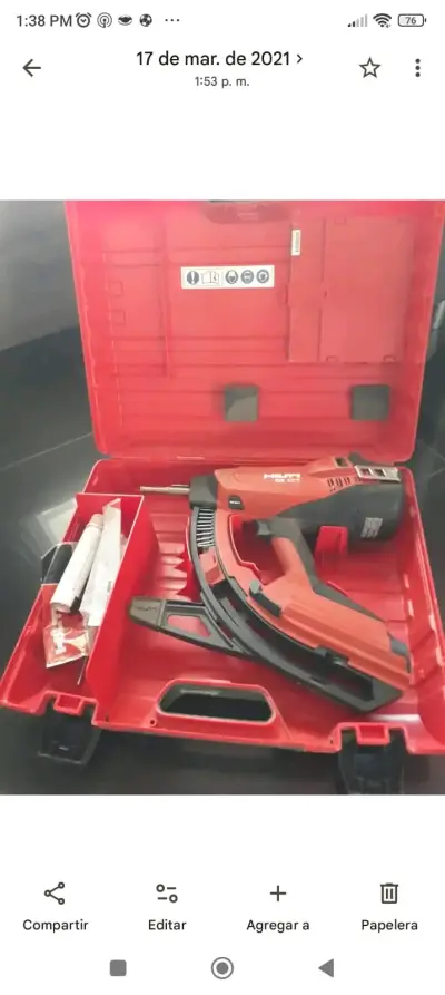 Clavadora a gas Hilti GX 3 en exelente estado - miniatura 3