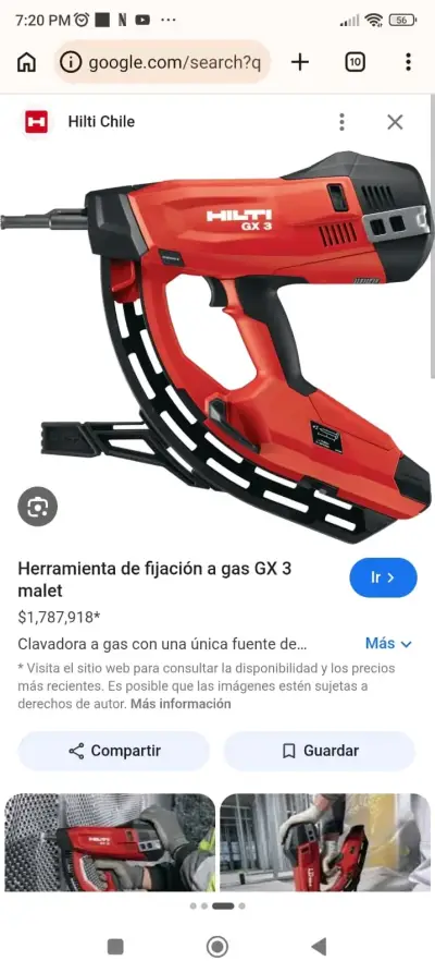Clavadora a gas Hilti GX 3 en exelente estado - miniatura 4
