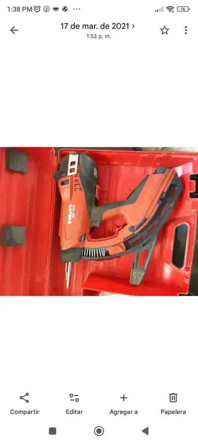 Clavadora a gas Hilti GX 3 en exelente estado - miniatura 5