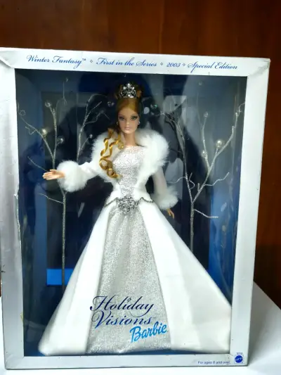 Muñeca Barbie Holiday Visions Año 2003 - miniatura 1