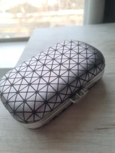 Cartera de fiesta plateado Armani - miniatura 1
