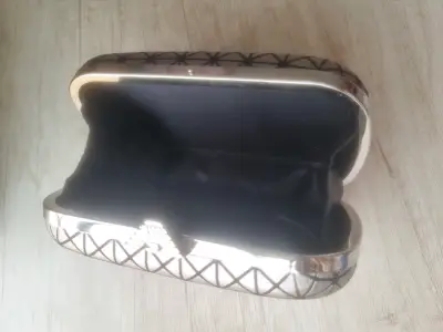 Cartera de fiesta plateado Armani - miniatura 4