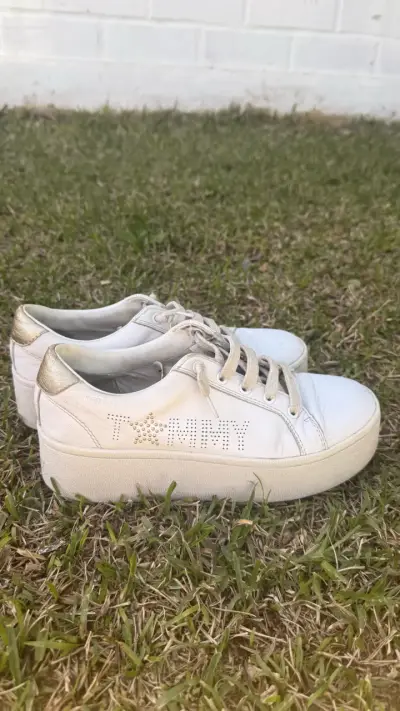 Zapatillas blancas Tommy Jeans con plataforma - miniatura 1