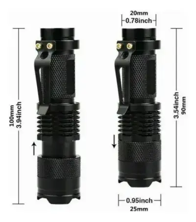 Linterna táctica LED ultravioleta portátil - miniatura 4