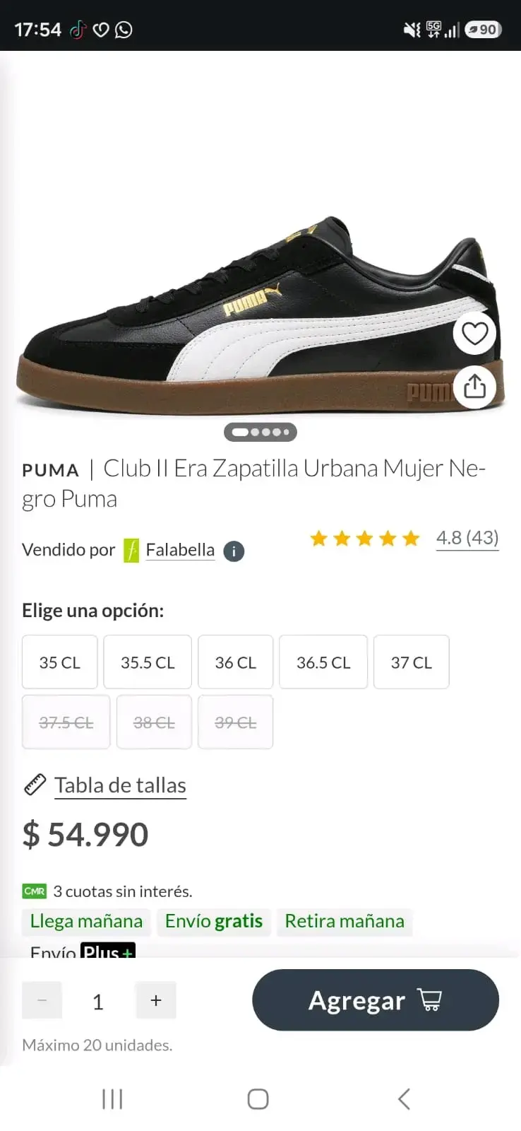 Zapatillas Puma Club II Era negras para mujer - 5