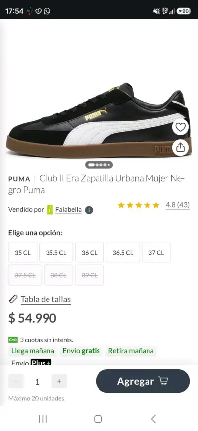 Zapatillas Puma Club II Era negras para mujer - miniatura 5