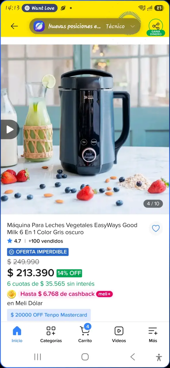 Máquina para leches vegetales EasyWays Good Milk 6 en 1 - 4