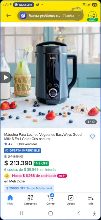 Máquina para leches vegetales EasyWays Good Milk 6 en 1 - miniatura 4