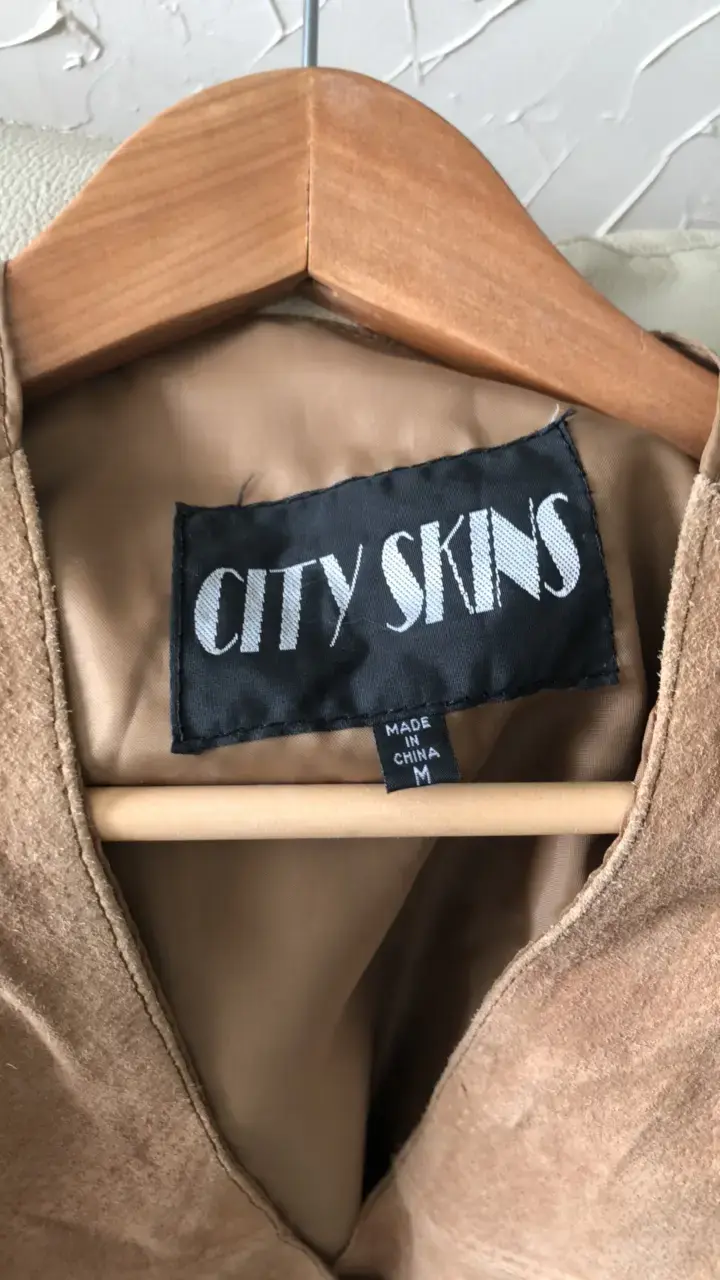 Chaleco de cuero camel City Skins - 3