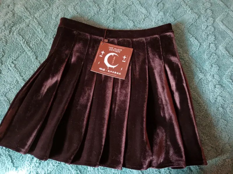 Falda  pantalon terciopelo negro The Black Dynasty
