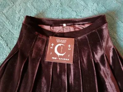 Falda  pantalon terciopelo negro The Black Dynasty - miniatura 3