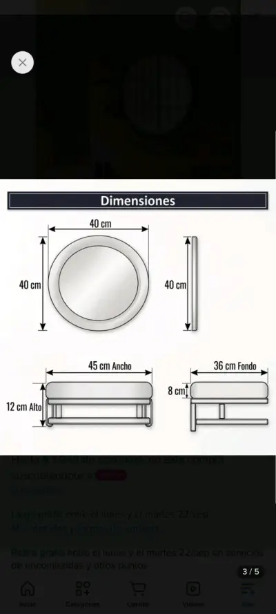 Lavamanos Flotante con espejo y estrcutura FAS - miniatura 4