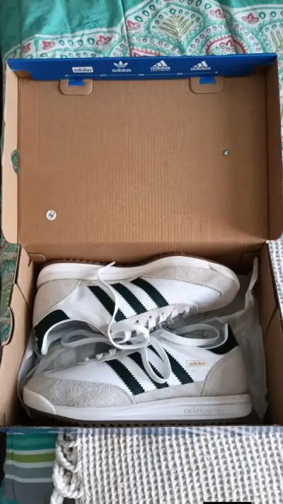 Zapatillas Adidas SL 72 RS blancas y verdes - miniatura 2