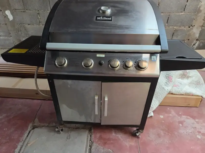 Parrilla a Gas Mr. Beef + Quemador Lateral + Planc - 4
