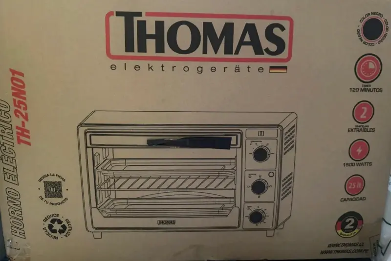 Horno Eléctrico Thomas TH-25N01 25L Negro - 1